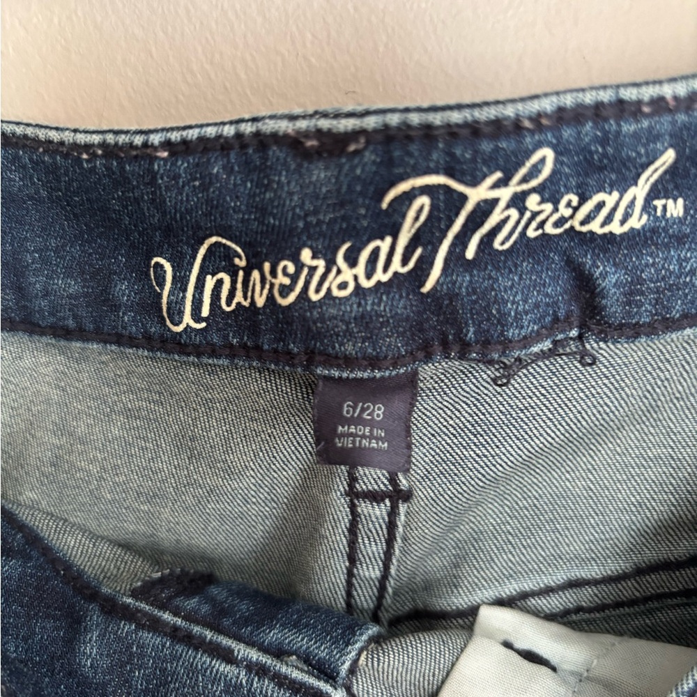 Universal Threads Women's Distressed Denim Shorts - Picture 2 of 3